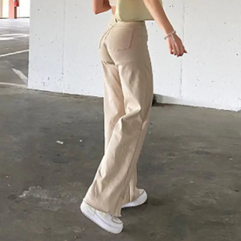 Spice Girl Style High Waist Slim Jeans Bell Bottoms WEM Support (www.WEM.support)