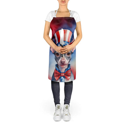 American Hairless Terrier Patriotic American Apron WEM Support (www.WEM.support)