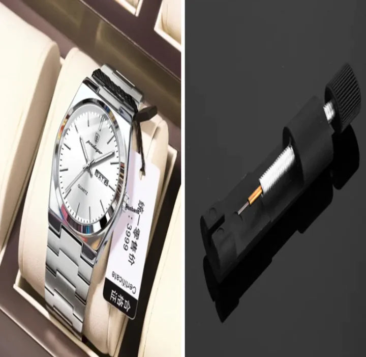 SlimLine Waterproof Quartz Watch WEM Support (www.WEM.support)