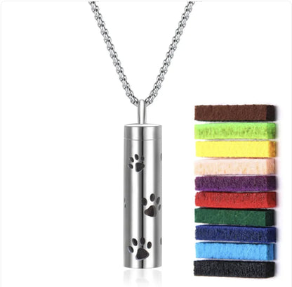 316L Stainless Steel Perfume Oil Diffuser Necklace WEM Support (www.WEM.support)