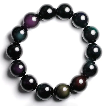 Rainbow Eye Obsidian PI Xiu Couples Bracelet