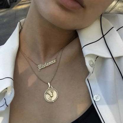 Old English Zodiac Necklace WEM Support (www.WEM.support)