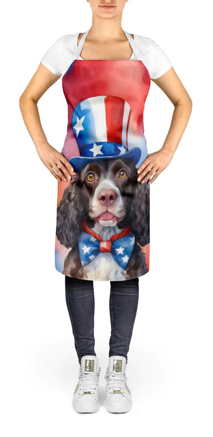 American Water Spaniel Patriotic American Apron WEM Support (www.WEM.support)