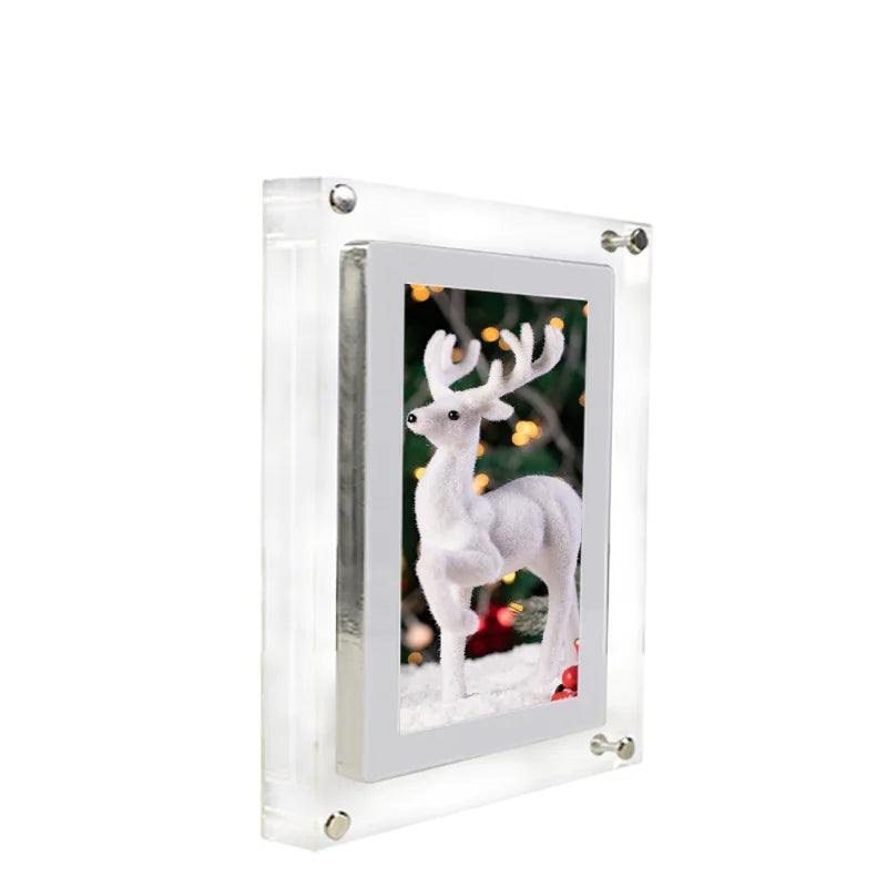 Acrylic Transparent Crystal Digital Photo Frame Video Player WEM Support (www.WEM.support)