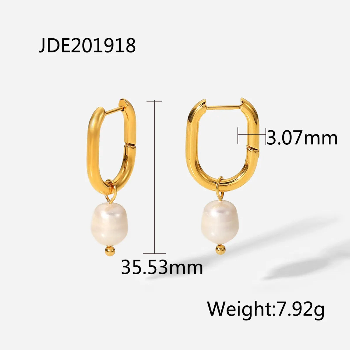 Fashionable Stainless Steel Pearl Earrings HejK.com
