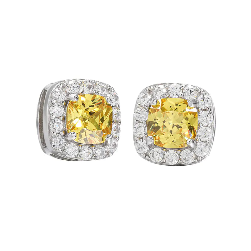 Sterling Silver S925 Diamond Rock Candy Stud Earrings WEM Support (www.WEM.support)