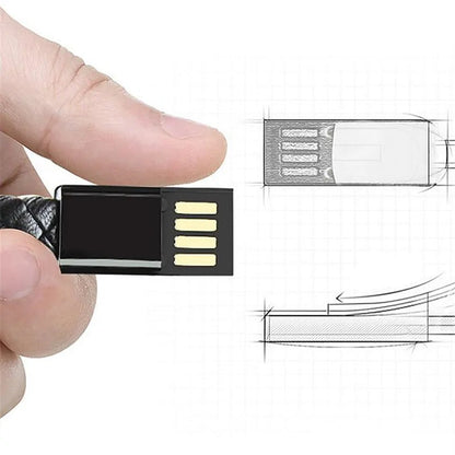 Leather Mini Micro USB Bracelet Charger WEM Support (www.WEM.support)