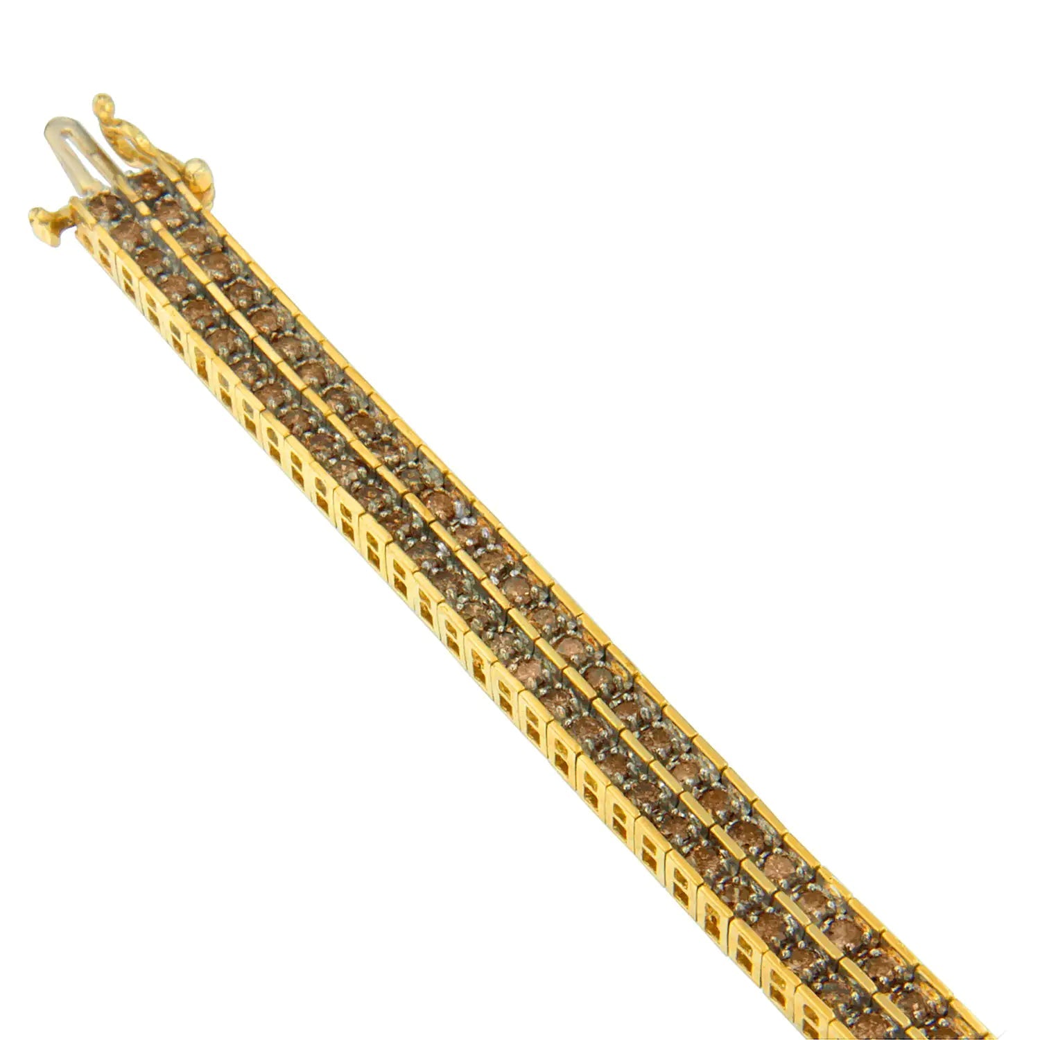 10K Yellow Gold Round-Cut Diamond Layers of Love Bracelet (5.00 cttw, K-L Color, I1-I2 Clarity) WEM Support (www.WEM.support)