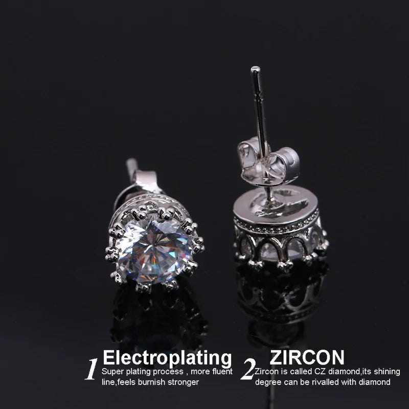 Zircon Stud Earrings WEM Support (www.WEM.support)