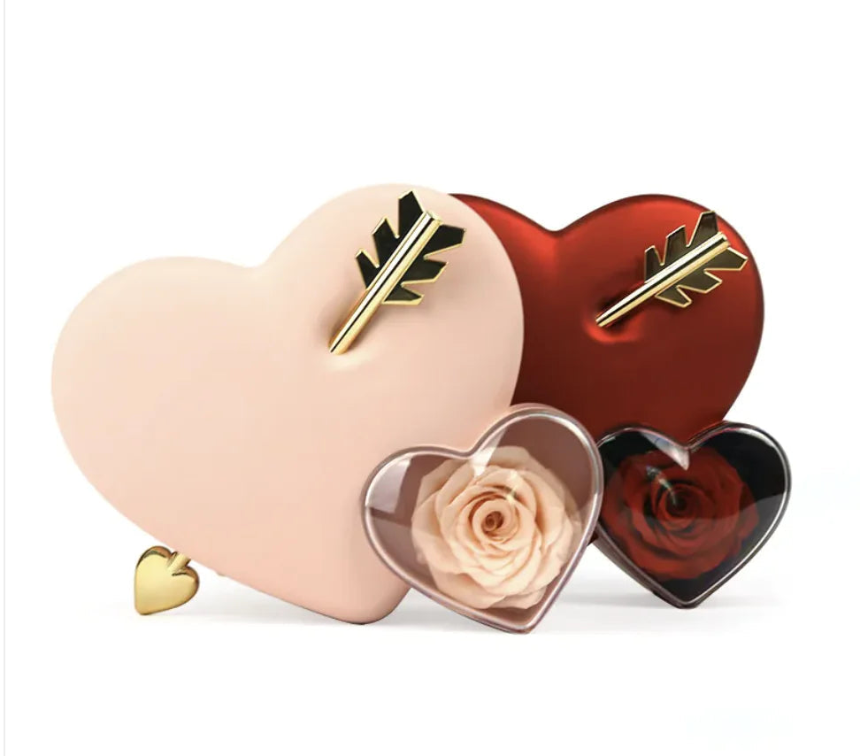 Arrow Through Heart Rose Gift Box WEM Support (www.WEM.support)