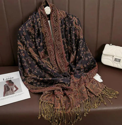 Cashmere Shawl Women's Printed Warm Scarf WEM Support (www.WEM.support)