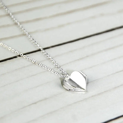 Sterling Sliver Double Heart Necklace WEM Support (www.WEM.support)