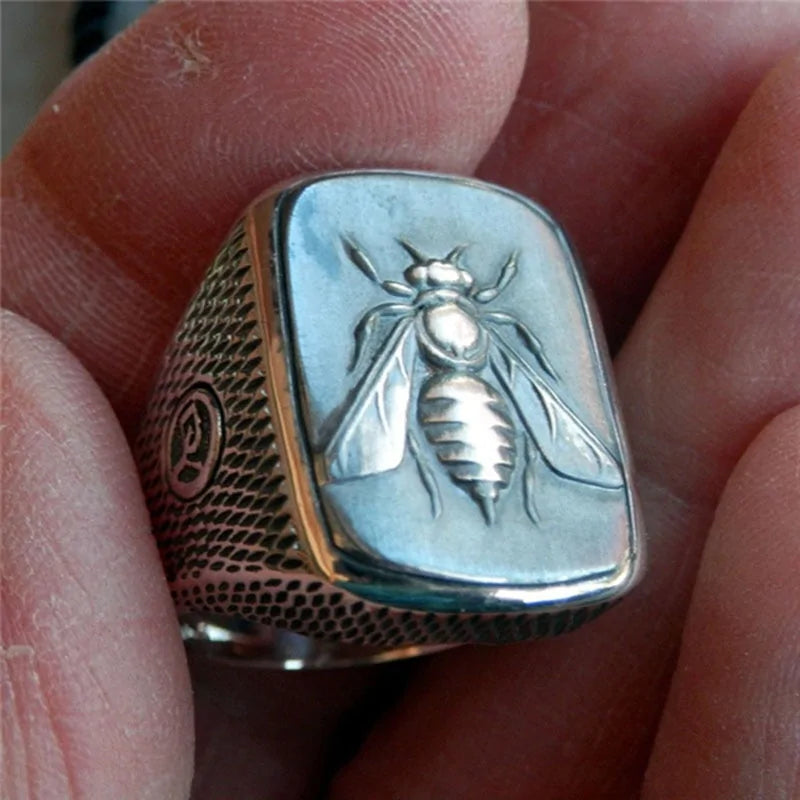 Signet Bee Ring (Class Ring Style) WEM Support (www.WEM.support)