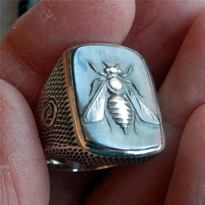 Signet Bee Ring (Class Ring Style) WEM Support (www.WEM.support)