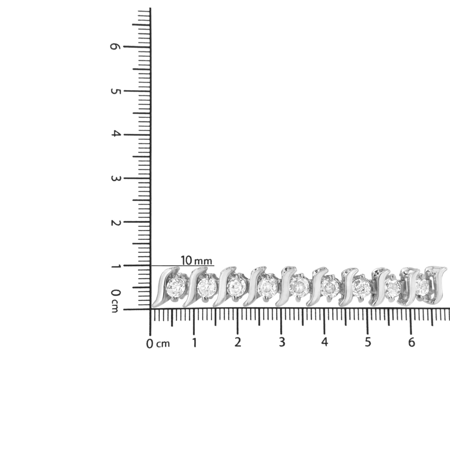 .925 Sterling Silver 4.00 Cttw Round-Cut Diamond "S"-Link Tennis Bracelet (I-J Color, I3 Clarity) - Size 7" WEM Support (www.WEM.support)