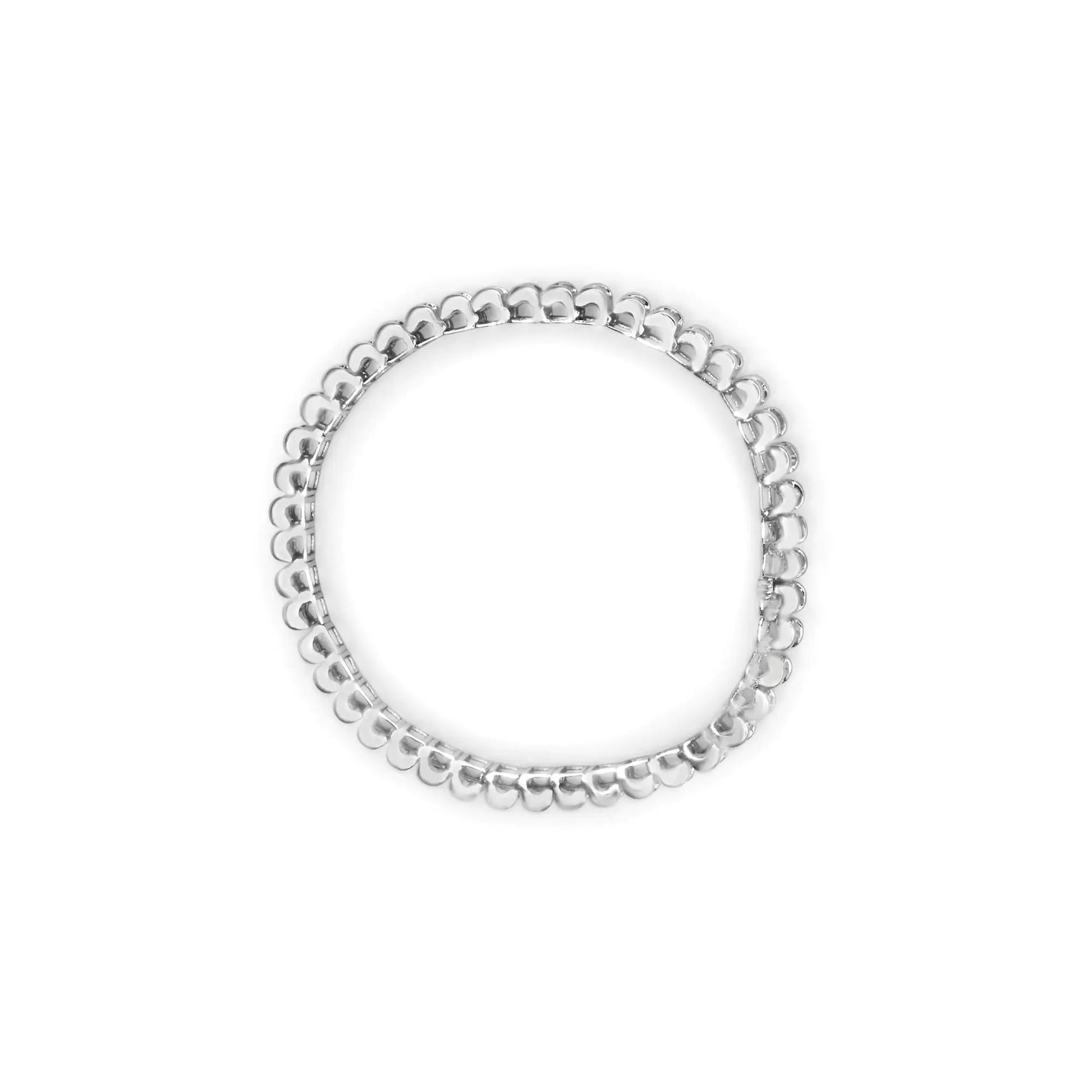 14K White Gold 5.00 Cttw Invisible Set Princess-Cut Diamond Belt and Buckle Tennis 7" Bracelet (H-I Color, SI1-SI2 Clarity) WEM Support (www.WEM.support)
