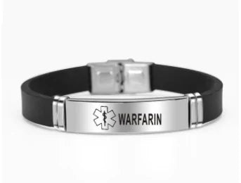 Silicone Medical Alert ID Bracelet WEM Support (www.WEM.support)