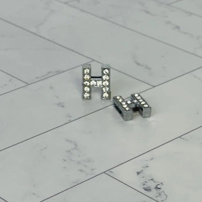 Pavé Letters -Silver Charms WEM Support (www.WEM.support)