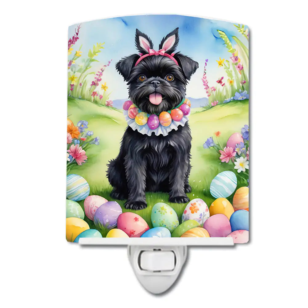 Affenpinscher Easter Egg Hunt Ceramic Night Light WEM Support (www.WEM.support)
