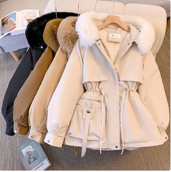 Women's Slimming Hooded Cotton-Padded Jacket WEM Support (www.WEM.support)