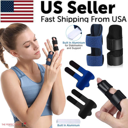 Adjustable Trigger Finger Splint Straightener Corrector Brace Support Protector WEM Support (www.WEM.support)
