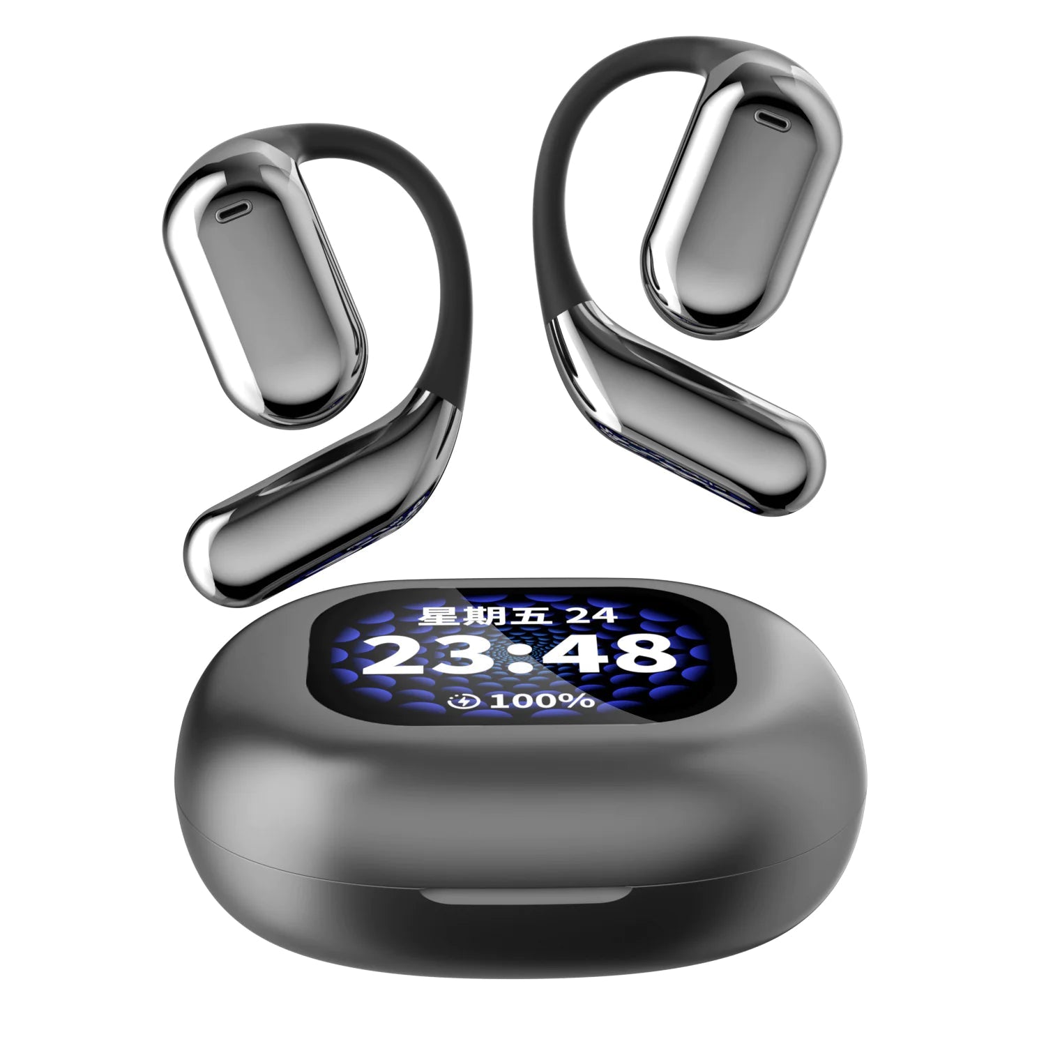 LED Display Ear-mounted OWS Bluetooth Headset HejK.com