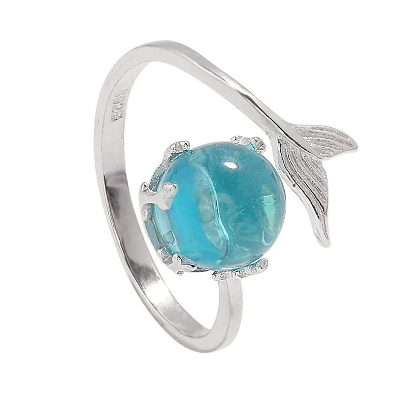 Sterling Silver Mermaid Ring WEM Support (www.WEM.support)