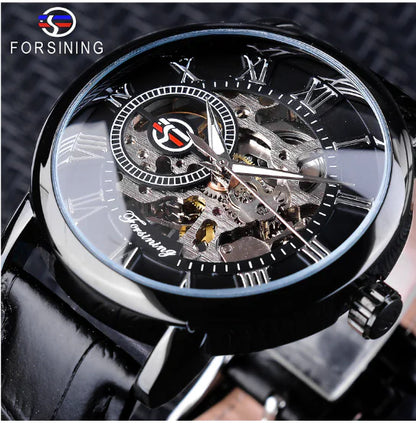 Men's Hollow Design Mechanical Watch