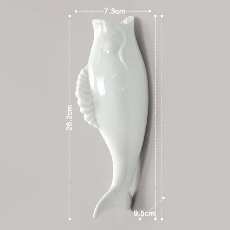 Simple Modern Creative Wall Ceramic Goldfish Vase Restaurant Mural Wall Hanging Three-Dimensional Wall Decoration Wholesale WEM Support (www.WEM.support)