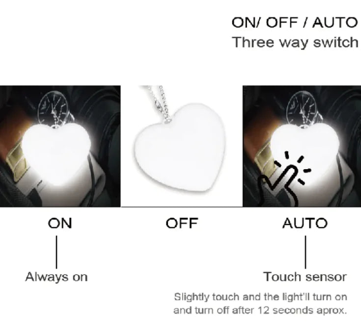 Heart Sensor Bag Light HejK.com