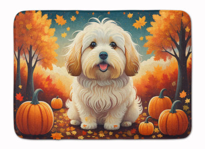 Coton De Tulear Fall Memory Foam Kitchen Mat WEM Support (www.WEM.support)
