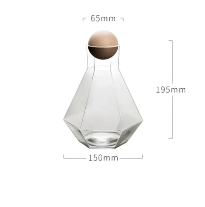 Six-Row Glass Cold Water Bottle