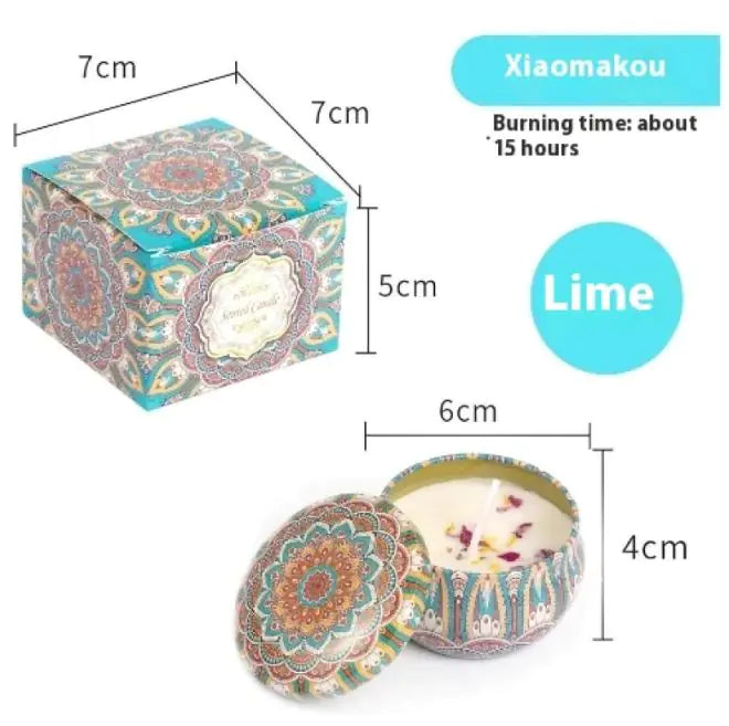 Dried Flower Fragrance Candle Flower Fragrance Incense Candle WEM Support (www.WEM.support)