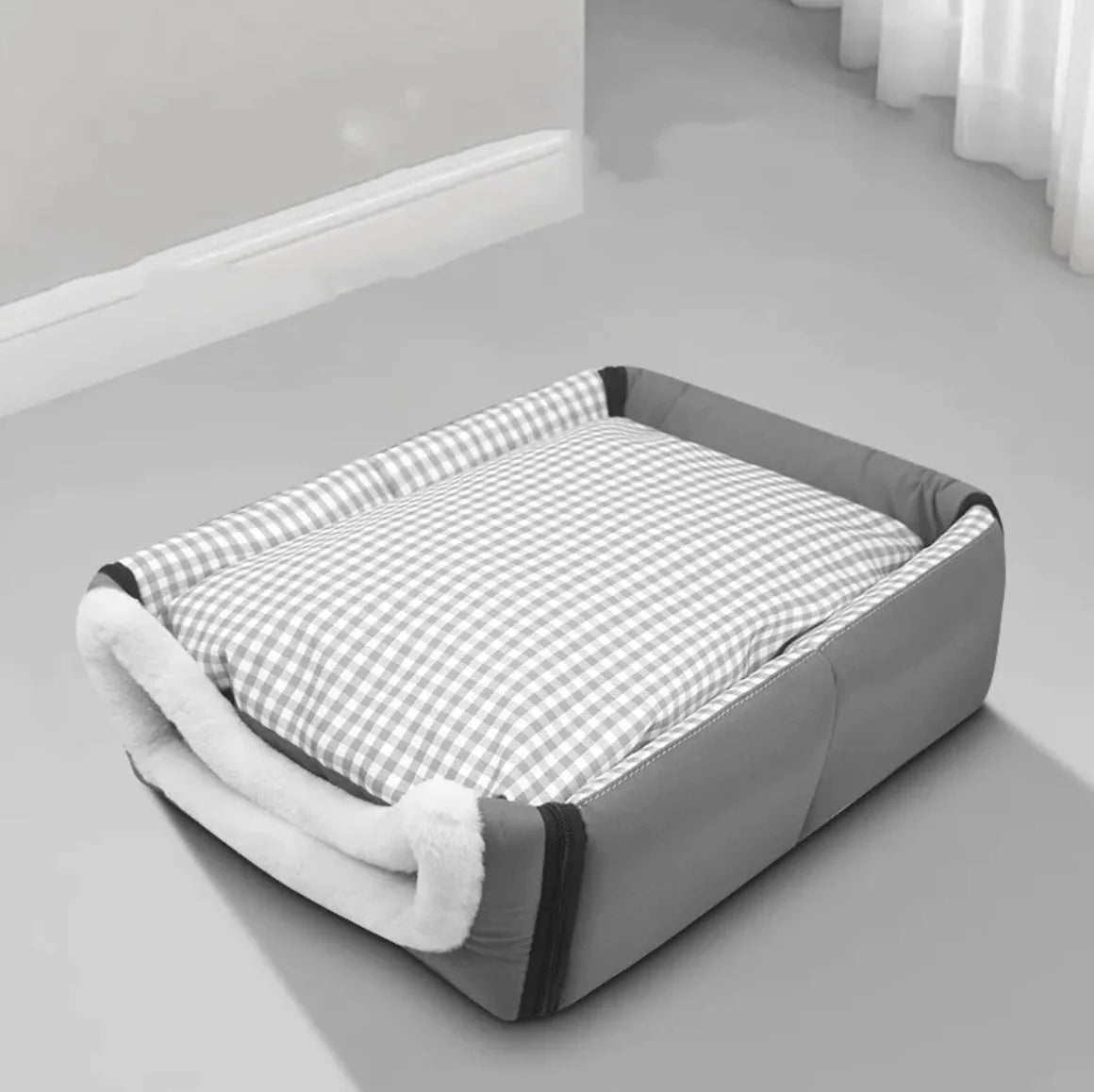 Winter Thickened Semi-Enclosed Pet Bed WEM Support (www.WEM.support)