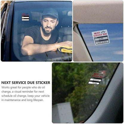 300 Oil Change Service Reminder Stickers Clear Window Lite Sticker Pack 2"x2" US WEM Support (www.WEM.support)