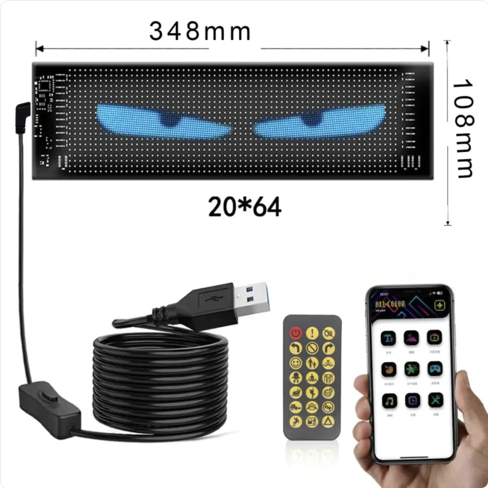 USB Car Bluetooth Smart Screen with Flexible Full Color Display WEM Support (www.WEM.support)